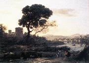 Claude Lorrain Landscape with Shepherds - The Pont Molle Spain oil painting artist